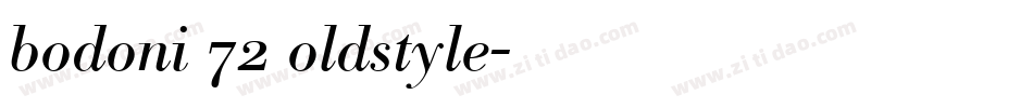 bodoni 72 oldstyle字体转换